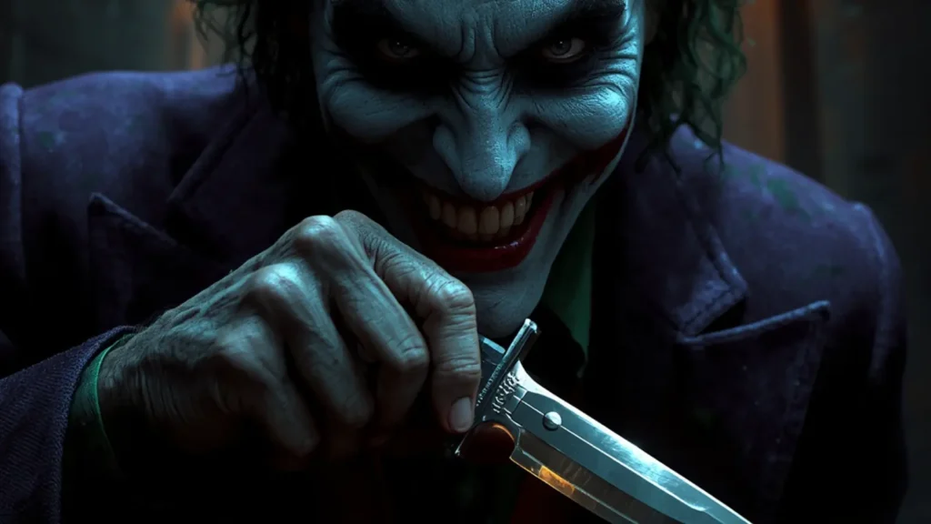 dark knight joker knife