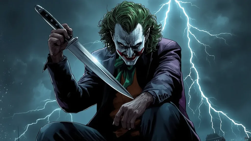 dark knight joker knife