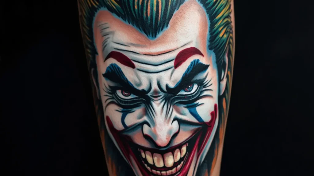 face joker tattoo