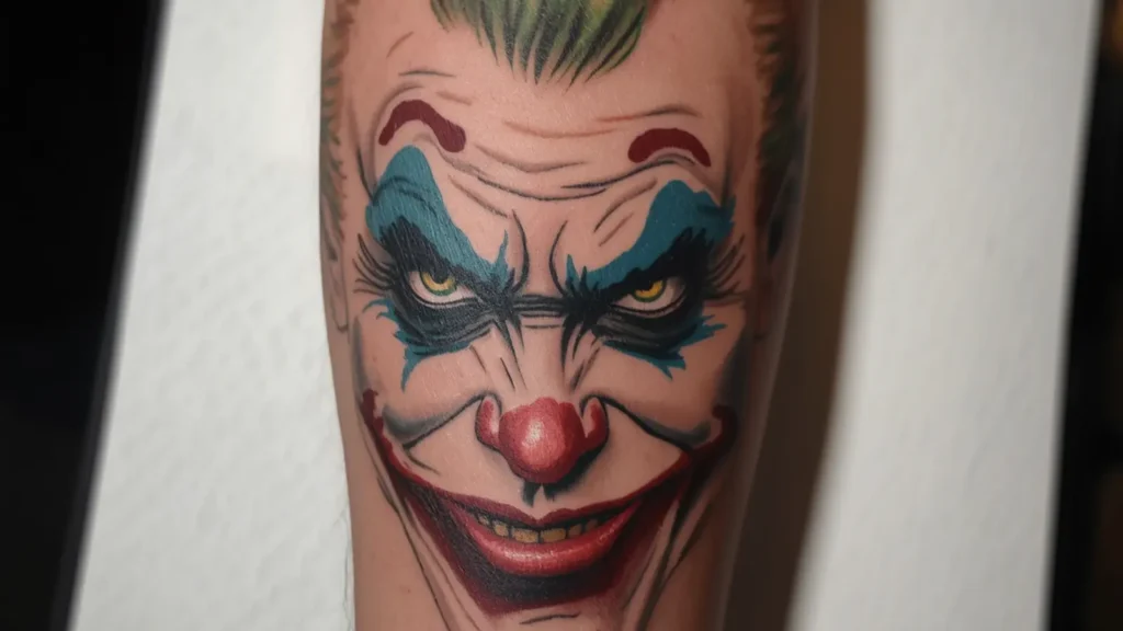 face joker tattoo