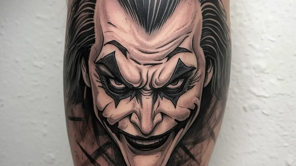 face joker tattoo