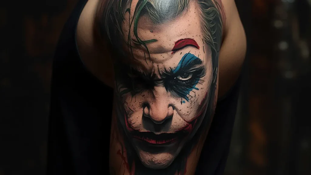 face joker tattoo